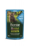 Monge BWild Grain Free Adult nedves macskaeledel - szardella zöldségekkel 85 g