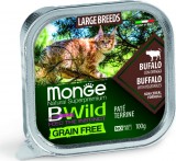 Monge BWild Grain Free Cat Large Breeds Bölény és zöldségek Nagytestű macskáknak 100 g