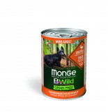 Monge BWild Grain Free Mini Adult kutyakonzerv - kacsa sütőtökkel és cukkinivel 400 g