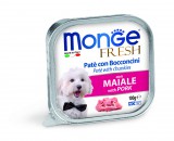 Monge Dog Fresh paté húsdarabokkal - sertés 100 g