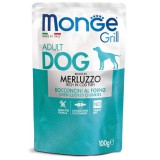 Monge Grill Dog Adult alutasakos kutyaeledel - tőkehal 100 g