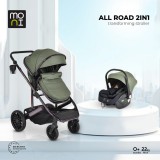 Moni ALL ROAD babakocsi szett 2in1, átalakítható, autós hordozóval S.ZÖLD