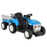 Moni BO DALLAS elektromos traktor trélerrel 12V 140cm KÉK
