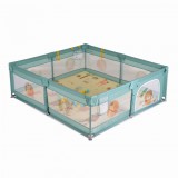 Moni GAMEZONE járóka összecsukható szőnyeggel, 60 labdával 180x200 MENTA