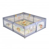 Moni GAMEZONE járóka összecsukható szőnyeggel, 60 labdával 180x200 SZÜRKE