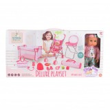 MONI/TUTU BABA játékszett 36 cmes LÁNY babával delux playset PINK