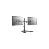 Monitor konzol - 650118 (13"-27", 2 monitor, dönthető, forgatható, állítható magasság Max.: 8kg, acél, fekete) (EQUIP_650118)