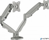 Monitortartó kar két monitorhoz, FELLOWES "Eppa™ "Dual", ezüst