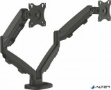 Monitortartó kar két monitorhoz, FELLOWES "Eppa™ "Dual", fekete