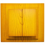 MONOELECTRIC Dupla kapcsoló Mono Electric Larissa Tölgy