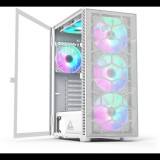 Montech X3 MESH Midi Torony Számítógépház + 3db 140mm LED + 3db 120mm LED ventilátor - Fehér (X3MESHW)