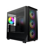 Montech X5M microATX miditorony számítógépház, ARGB, edzett üveg, fekete