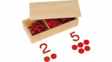 Montessori fa számok és korongok