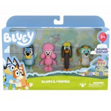 Moose Enterprise Bluey: Bluey és barátai 4 db-os játékfigura szett
