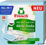 Mosogatógép tabletta, 30 db, FROSCH "All-in-1", aktív szóda