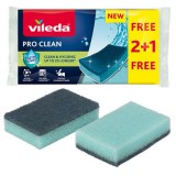 Mosogatószivacs, 2+1 db, VILEDA Pro Clean, kék (KHTV81)