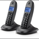 Motorola C1002CB+ Duo Wireless DECT Asztali telefon - Fekete (E07000K50B2AES(01))