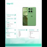 Motorola edge 60 16,9 cm (6.67") Kettős SIM Android 15 5G USB C-típus 12 GB 256 GB 5200 mAh Zöld (PB7H0019PL)