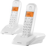 Motorola S1202 Duo DECT vezeték nélküli telefon 2 db kézibeszélővel, dokkolóval | fehér