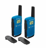 Motorola Talkabout TLKR T42 max. 4 km, 16 csatorna kék-fekete adó-vevő készülék (2db)