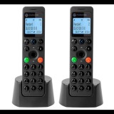 Motorola telefon készülék (vezeték nélküli, 2 kézibeszélő, kijelző, DECT) FEKETE (DOT202) (DOT202)