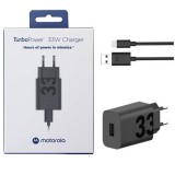 Motorola TurboPower (PG38C06448) fekete gyári hálózati töltő USB-C kábellel 3A 33W