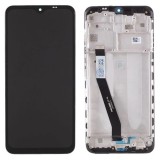 MPD Xiaomi Redmi 9 fekete LCD kijelző érintővel és kerettel