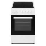 MPM 53-KEC-37 6600 W, 52 l, 4 zóna Fehér-Fekete elektromos tűzhely vitrokerámia főzőlappal