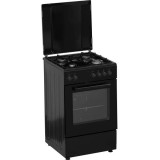 MPM 53-KGE-36 1800 W, 52 l, 4 zóna Fekete gáztűzhely elektromos sütővel