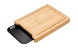 MPM Bambusz vágódeszka tálcával 36 × 27, 5 × 4 cm (SDB-5)