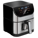 MPM MFR-10M FitFryer Wi-Fi, 6 l, 1500 W Inox-Fekete olajmentes sütő