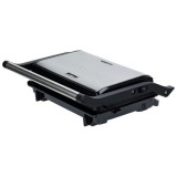 MPM MGR-13 1000 W, 667 cm² grillezési terület, 23 x 14.5 cm Fekete-Inox elektromos panini grill