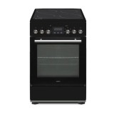 MPM MPM-55-KEC-41, 8900 W, 4 zóna, 55 l, Fekete-Inox, Elektromos Tűzhely Kerámia Főzőlappal