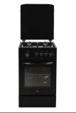 MPM MPM-56-KGF-21B, 7.5 kW, 52 l, 4 gázégő, Fekete, Gáztűzhely Gáz Sütővel