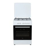 MPM MPM-66-KGM-10, 2.25 kW, 70 l, 4 gázégő, Fehér-Fekete, Gáztűzhely Elektromos Sütővel