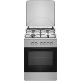 MPM MPM-66-KGM-11, 2.25 kW, 70 l, 4 gázégő, Inox-Fekete, Gáztűzhely Elektromos Sütővel