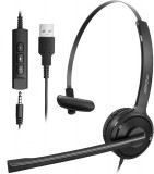 Mpow 323 Single-Sided Business Mono Headset Black MPBH323AB
