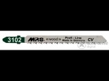 MPS Profi Line egybütykös fordított fogazású szúrófűrészlap fára, CV 75/2,5mm 3102-2db (T101BR)