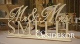 Mr & Mrs egyedi fa tábla