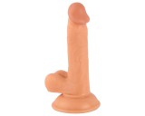 Mr. Rude - tapadókorongos, herés élethű dildó - 17cm (natúr)