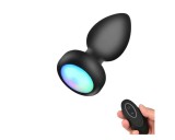 Mrow - világító, rádiós anál vibrátor (fekete)