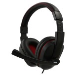 MS Fejhallgató, Icarus C300, vezetékes, fekete - piros (MSP50014) - Fejhallgató
