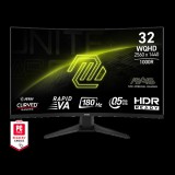 MSI DT MSI Monitor GAMING MAG 325CQF Ívelt RapidVA 31,5" QHD 2560x1440, 4000:1 CR, 400nits, 1ms, 180Hz, DP, 2x HDMI, USB-C (9S6-3DC11H-083)