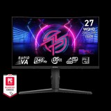 MSI DT MSI Monitor GAMING MPG 275CQRXF Ívelt 27" Rapid VA WQHD 2560x1440, 16:9, 240Hz, 0,5ms, 4000:1, 2x HDMI, DP, USB-C, Black (9S6-3CD04H-035)