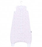 MTT Muszlin tipegő hálózsák (62-80) - Fehér alapon rózsaszín szívecskék