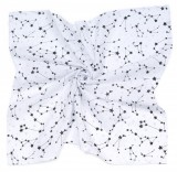 MTT Nagy textil pelenka (120x120) - Fehér alapon fekete csillagképek