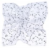 MTT Nagy textil pelenka (120x120) - Fehér alapon fekete csillagképek