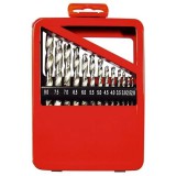 MTX 13 db HSS fémfúró készlet 2–8 mm fém kazettában