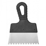 MTX 150mm 4x4mm fogazott spatulya rozsdamentes, műanyag nyéllel