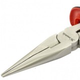 MTX 160mm Nickel kúpos hosszú csőrű fogó két komponensű nyél